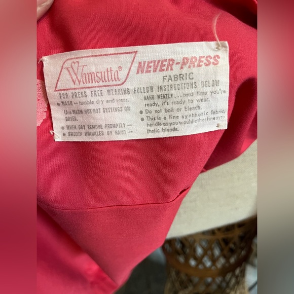 Wamsutta Vintage 1950s Pink Trench Coat XL - Picture 3 of 12